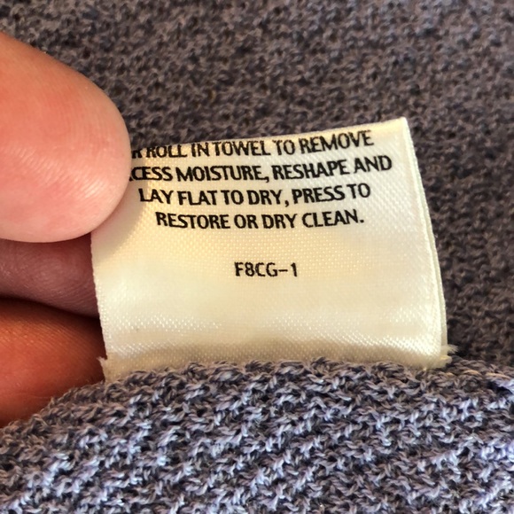 EILEEN FISHER size XL Cardigan  Ooen Front  Lavender Wool Crepe cozy yearround - Picture 14 of 14